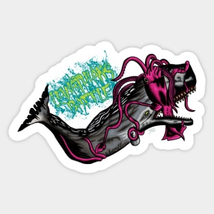 Sperm Whave vs Collosal Squid Sticker